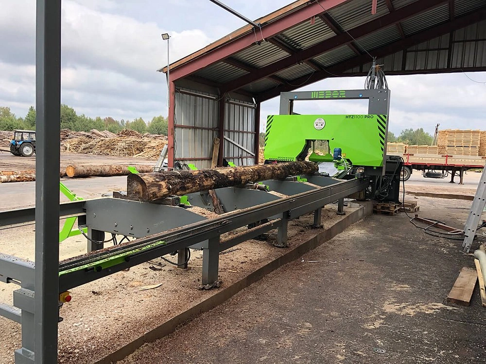 Горизонтальная широколенточная пилорама MEBOR HTZ-1100 PRO