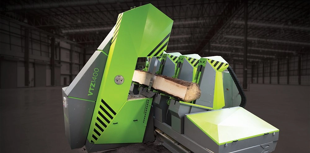 Вертикальный ленточнопильный брусующий станок MEBOR VTZ-1400 PLUS