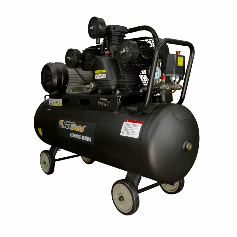 Масляный ременной компрессор AEROMAX 480/100 (пр-во FoxWeld/КНР)