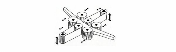 Двухсторонний шлифовальный станок проходного типа для  криволинейных и прямолинейных брусковых деталей LIGA GB-625-R3-BS
