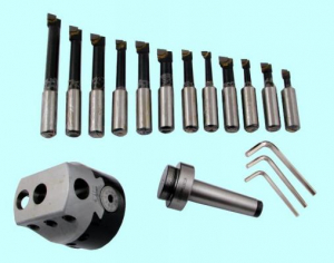 Головка расточная d 75мм, D расточки 12-120мм, хв-к КМ3 с к-том резцов Т15К6 из 12шт. "CNIC"