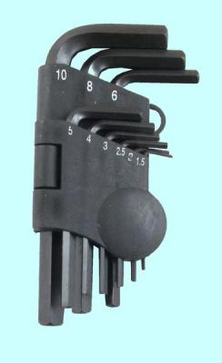 Набор ключей Шестигранных из  9шт (1,5;2;2,5;3;4;5;6;8;10мм) на клипсе СrV "CNIC" (2147)