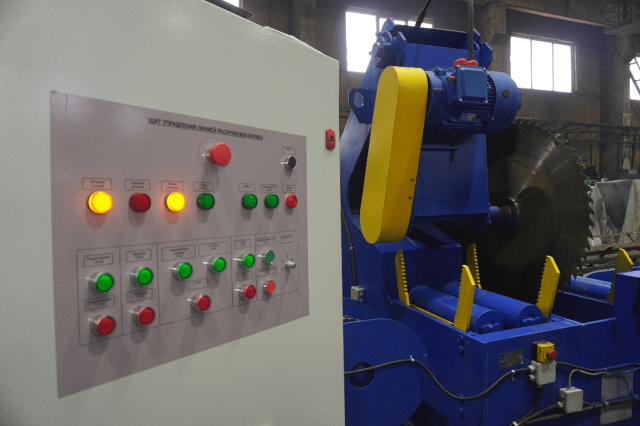 Линия раскряжевки бревен на базе торцовки EcoWood LCC-1100