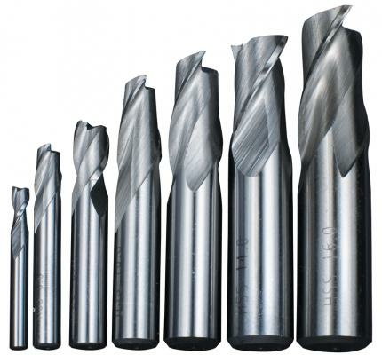 Набор концевых фрез из быстрорежущей стали 4, 6, 8, 10, 12, 14, 16 мм (50000061) (50000061)