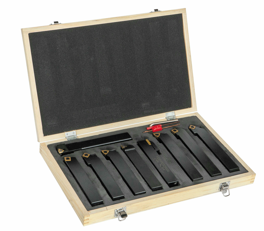 Набор из 9 резцов 25x25 мм с мех.креплением твердосплавных пластин (59500021)