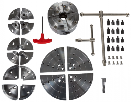 CK-4.5Z/S1 114 мм 4-х кулачковый токарный патрон по дереву в наборе (59500109)