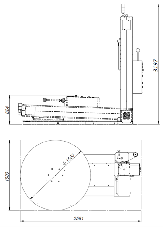 Полуавтоматические паллетоупаковщики в стрейч пленку Wraptor 1500 VPT
