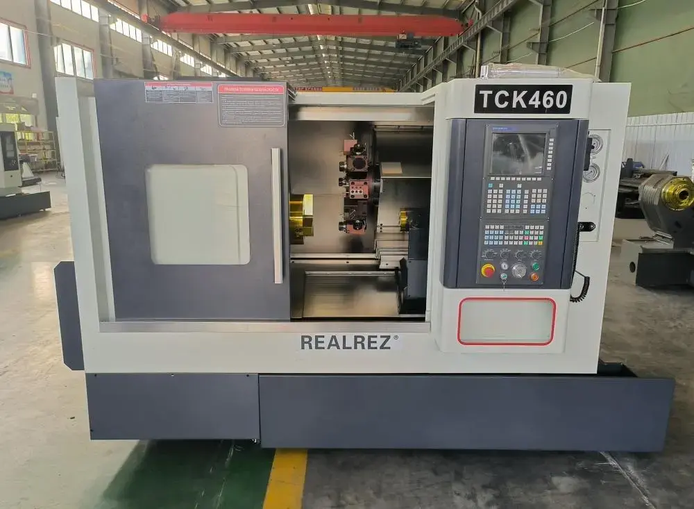 Токарный станок с ЧПУ Realrez ТCK 460X350 с наклонной станиной (GSK988TA)