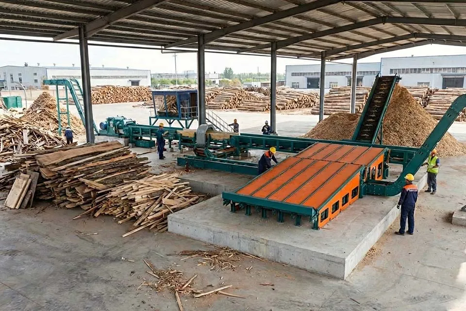 Линия измельчения горбыля и бревна CRONVER MRB 315