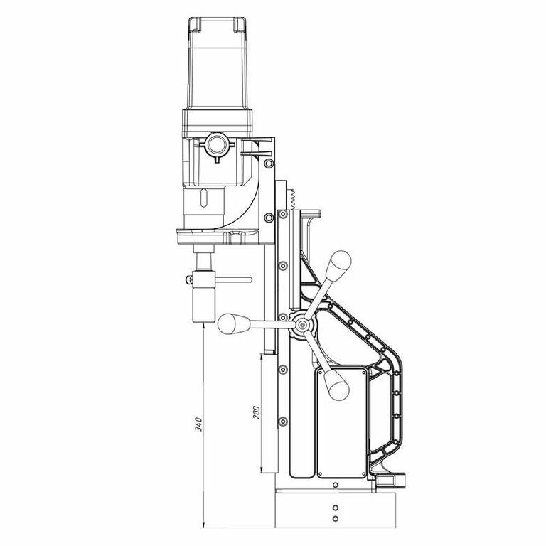 Станок сверлильно-резьбонарезной на электромагнитном штативе MBR-100