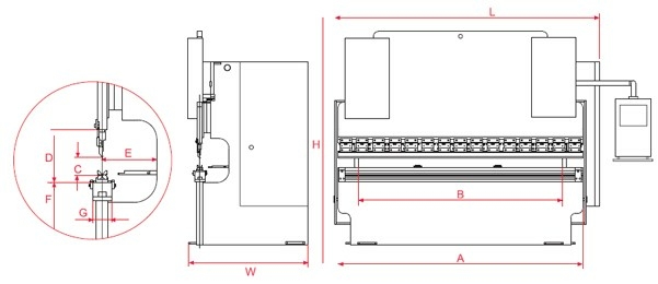 Гидравлический листогибочный пресс с ЧПУ BOMEI HPB-P 30/1600