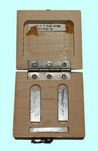 Наборы концевых мер длины №18, кл.точн.1 (2 меры защитные 1,0мм ) тв.сплав (Калибр) г.в.1991