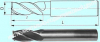 Фреза Концевая d 4,0х11х43 ц/х Р18 Z=2 "CNIC"
