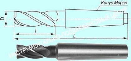 Фреза Концевая d12,0х 26х 96 к/х Р6М5  Z=3 КМ1