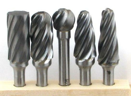 Набор борфрез тв. сплав. из  5шт. D12х(10-28)х6мм спиральная крупная насечка (CSS05-1005A) "CNIC"