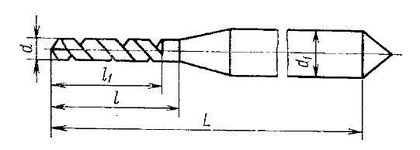 Сверло d 0,85 утолщенный ц/х Р6М5 левое