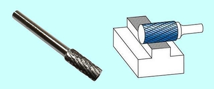 Борфреза цилиндрическая  d 8х20х6х65 Р6М5 Х-образн. насечка "CNIC" (А08 20М06)