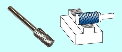 Борфреза цилиндрическая  d10х20х6х65 Р6М5 Х-образн. насечка "CNIC" (А10 20М06)