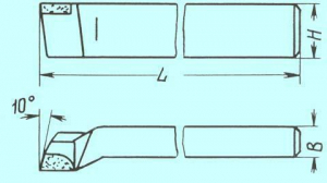 Резец Проходной упорный отогнутый 32х20х170 тв. сплав (без маркировки)