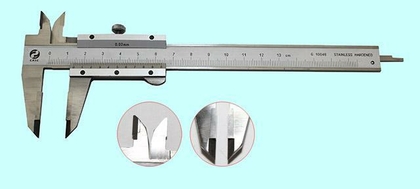 Штангенциркуль 0 - 125 ШЦТ-I (0,02) с твердосплавными губками, нерж. сталь, с глубиномером "CNIC" (141-115S)