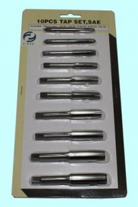 Набор метчиков из 10 штук (1/4"-1/2") 9ХС в блистере (SC010-2) "CNIC"