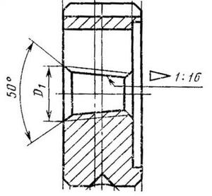 Плашка Коническая дюймовая   К    1/16"(NPT), 27 ниток/дюйм, dнар.25мм "TLX"