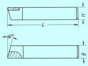 Резец Проходной упорный прямой 20х12х100 тв.сплав (без маркировки)