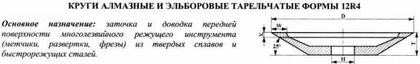 Круг алмазный 12R4 (тарельчатый)  75х3х2х10х20 АС4  100/80 100% В2-01 6,9карат