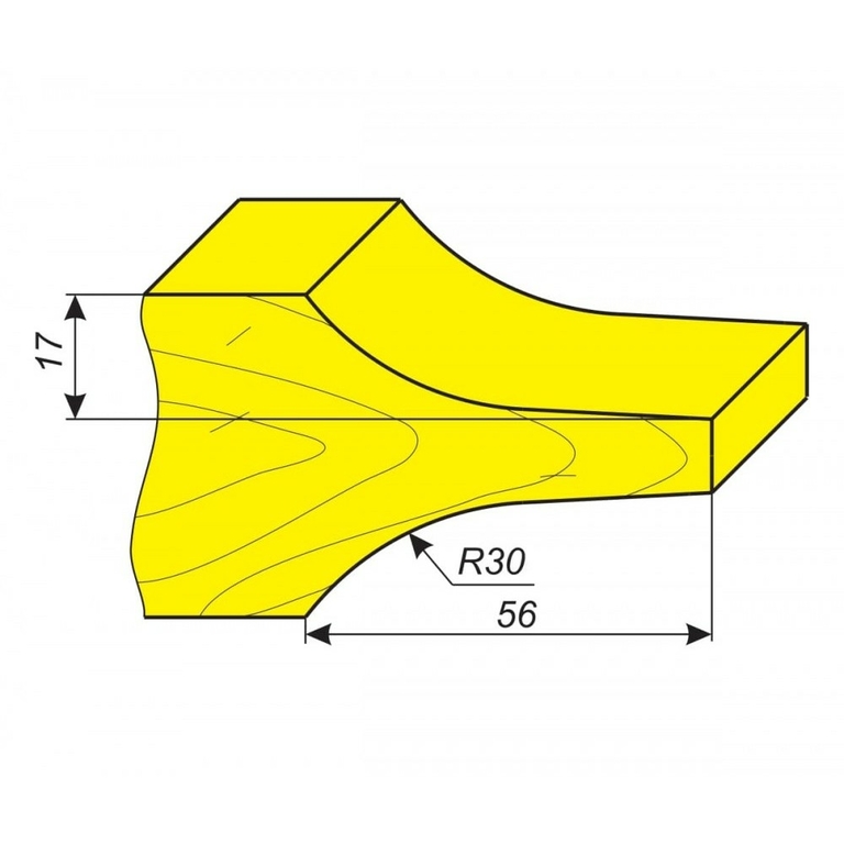 Фреза для обработки профиля филенки PF12M