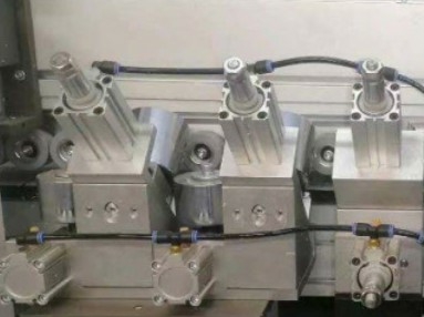 Автоматический кромкооблицовочный станок для деталей со скосом 45° JIYU JY-868-45