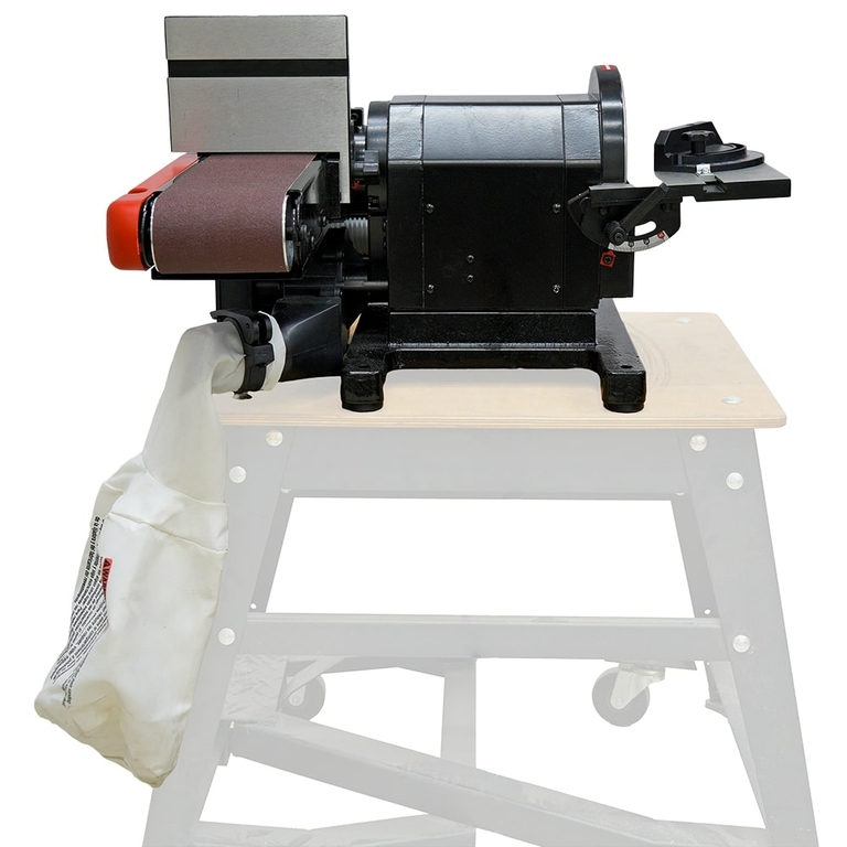 Тарельчато- ленточный шлифовальный станок jib bd4800  мощность двигателя 0,5 квт диск 203 мм / лента 914 х 100 мм встроенное пылеудаление  2