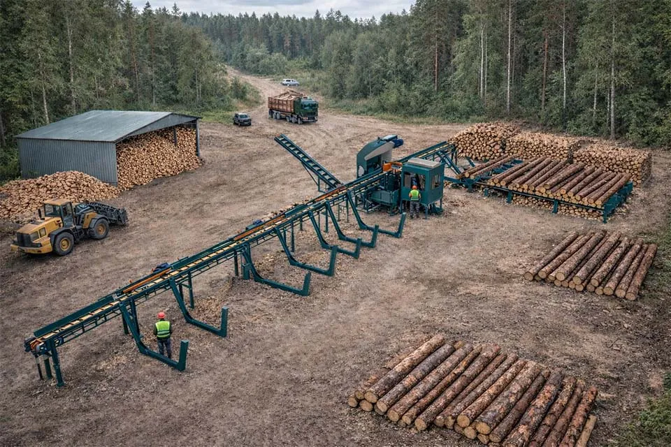 Дровокольно-сортировочная линия Cronver DRS 1250