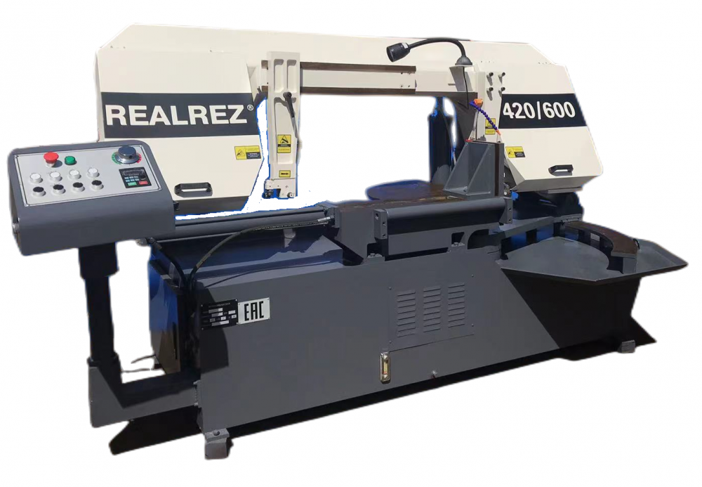 Станок ленточнопильный полуавтоматический REALREZ 420/600
