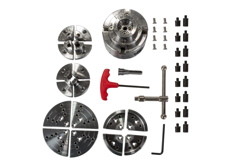 CK-3.75Z/S1 95мм 4-х кулачковый токарный патрон по дереву в наборе (59500061)