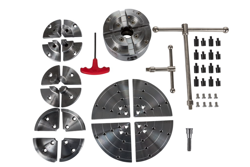 CK-4.5Z/S1 114 мм 4-х кулачковый токарный патрон по дереву в наборе (59500109)