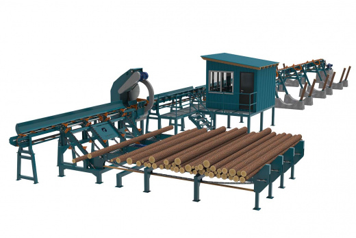 Линия сортировки с раскряжевкой бревна LSR 1250