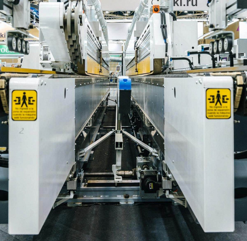 Двухсторонний кромкооблицовочный станок Nanxing NB7HS2P-PC