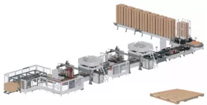 Линия для сбивания поддонов с помощью гвоздей с роботизированной системой подачи IP1000