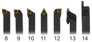 Набор токарных резцов со сменными пластинами 5 шт. 10 мм