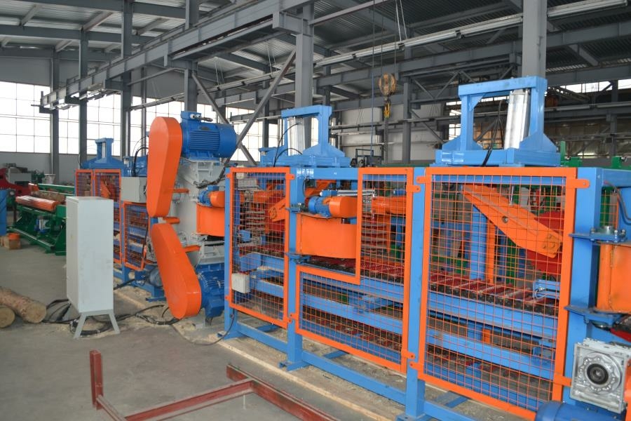 Станок дисковый двухвальный бревнопильный с гусеничной подачей СБГ-480