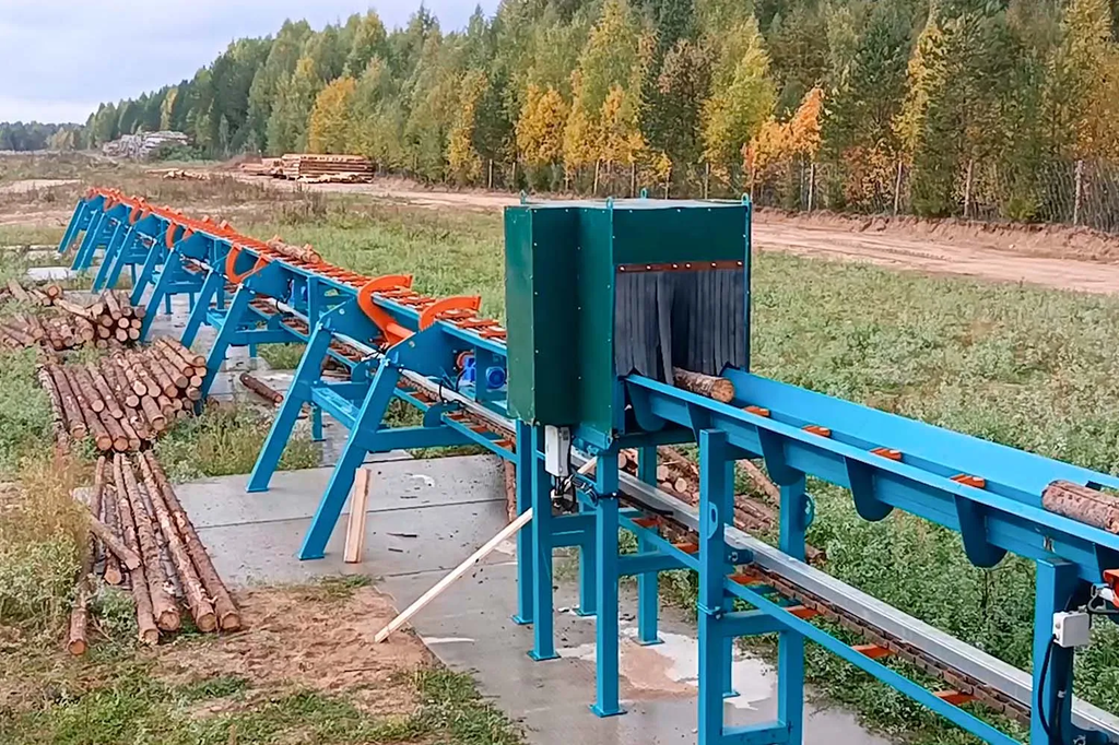 Линия сортировки с раскряжевкой бревна LSR 1250