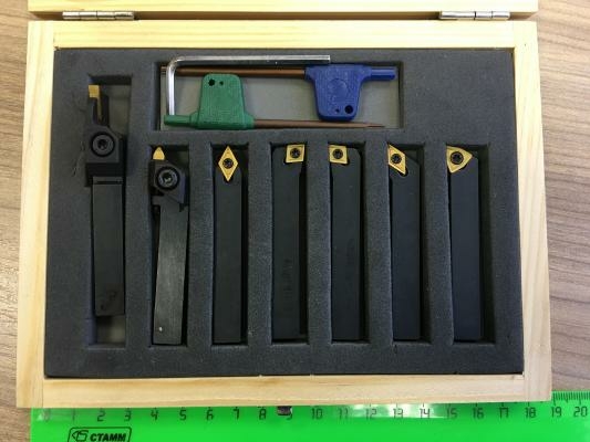 Набор из 7 резцов 08x10 мм с мех.креплением твердосплавных пластин (50000953)