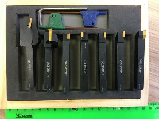 Набор из 7 резцов 08x10 мм с мех.креплением твердосплавных пластин (50000953)