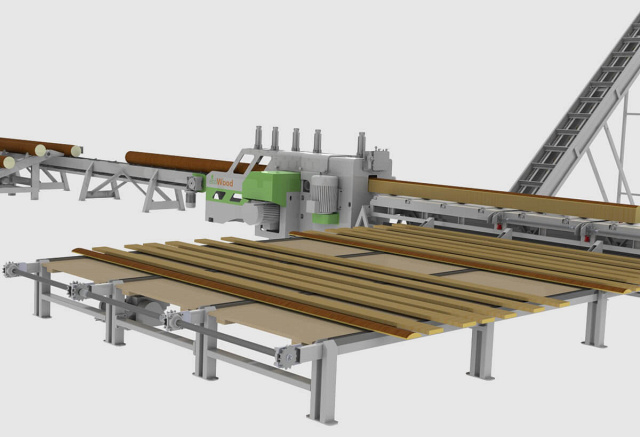 Фрезерно-пильный станок для тонкомера EcoWood UFP-260