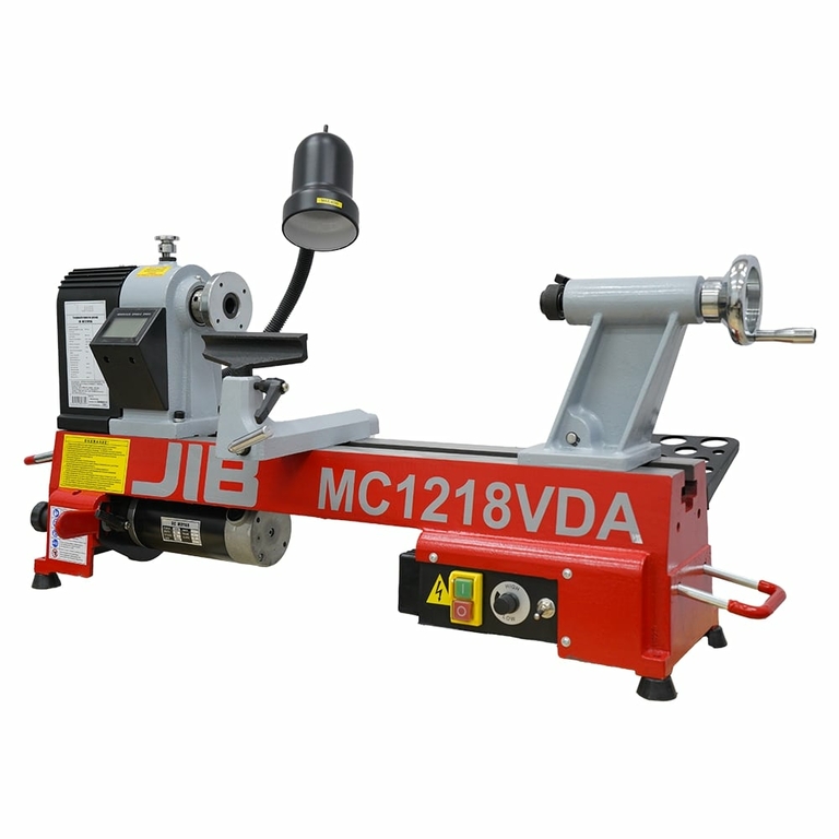 Токарный станок  jib mc1218vda диаметр обработки 305 мм мощность двигателя 0,75 квт бесступенчатая регулировка оборотов с реверсом