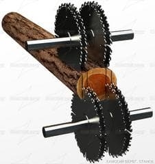 Дисковый четырехвальный брусующий станок ВИТЯЗЬ 4М