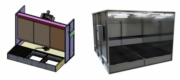 Кабина для покраски с водяной завесой