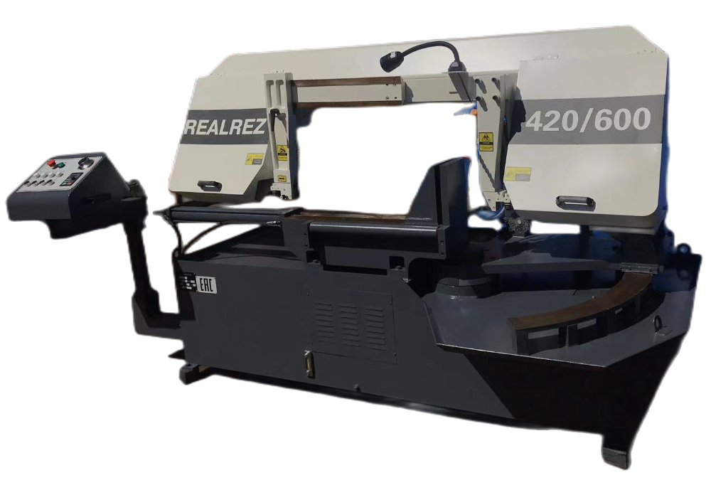 Станок ленточнопильный полуавтоматический REALREZ 420/600