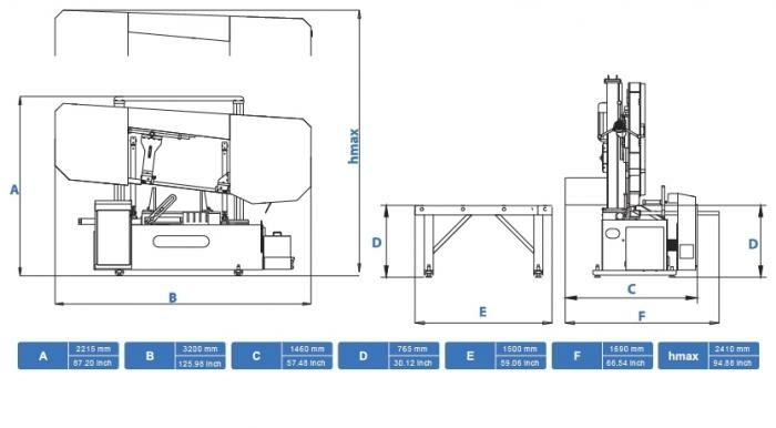 Станок ленточнопильный полуавтоматический Cuteral CSM 550