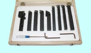 Набор резцов 16х16 из 9шт "CNIC" с механическим креплением тв. сплавных пластин ВК8 (YG8)